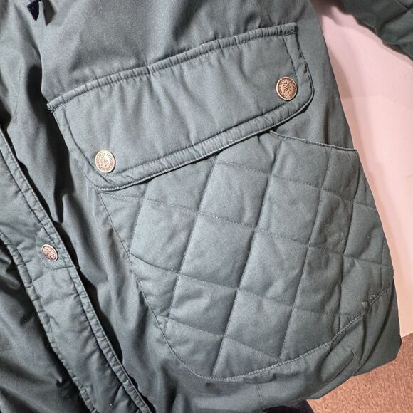 Mulberry Street vintage 90s Down Puffer Parka Hunter Green Women’s size L - Picture 2 of 14